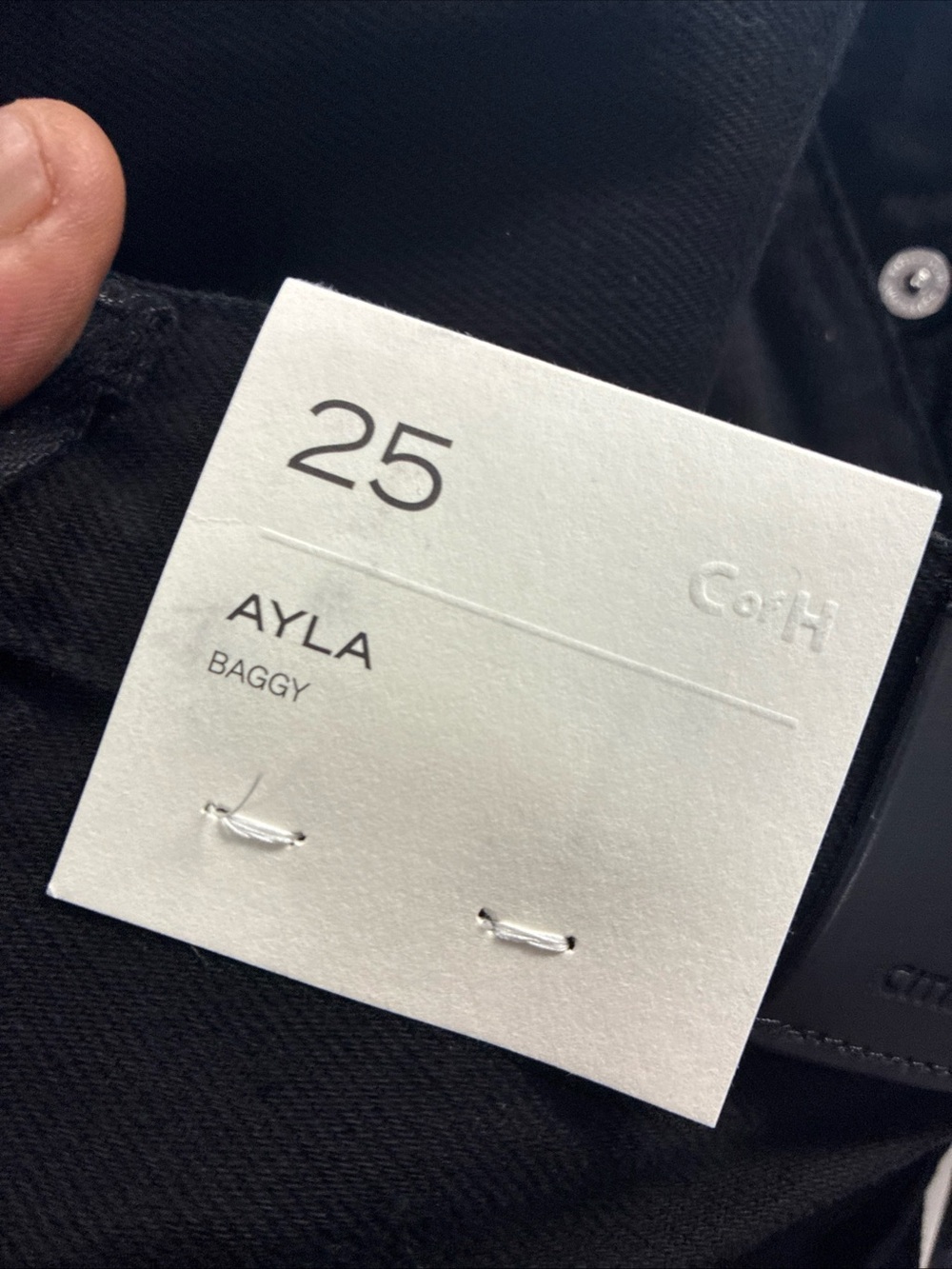 Women’s Citizens Of Humanity Ayla Baggy Jeans Solid Black SZ 25 NWT New - Picture 9 of 9
